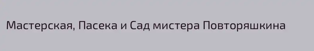 Мастерская, Пасека и Сад мистера Повторяшкина